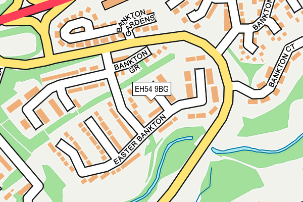 EH54 9BG map - OS OpenMap – Local (Ordnance Survey)