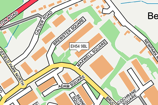 EH54 9BL map - OS OpenMap – Local (Ordnance Survey)