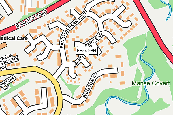 EH54 9BN map - OS OpenMap – Local (Ordnance Survey)