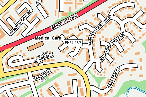 EH54 9BP map - OS OpenMap – Local (Ordnance Survey)