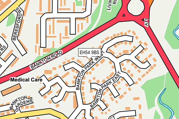 EH54 9BS map - OS OpenMap – Local (Ordnance Survey)