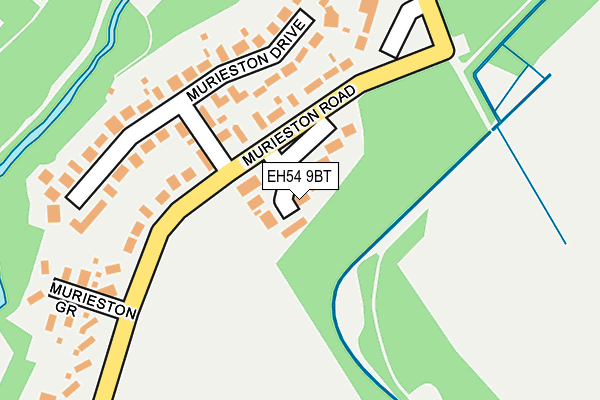 EH54 9BT map - OS OpenMap – Local (Ordnance Survey)