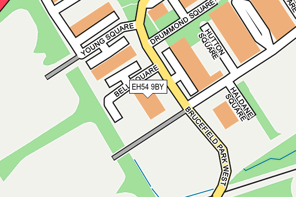 EH54 9BY map - OS OpenMap – Local (Ordnance Survey)