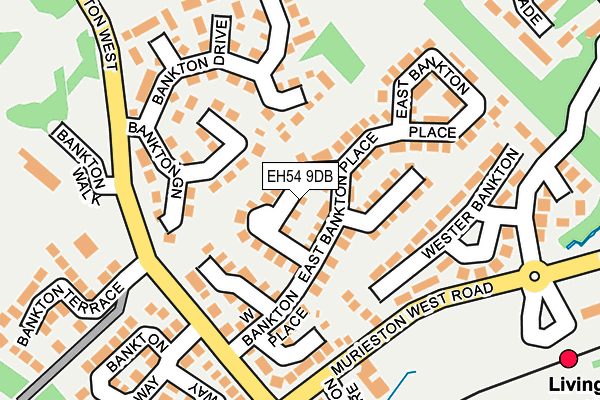 EH54 9DB map - OS OpenMap – Local (Ordnance Survey)