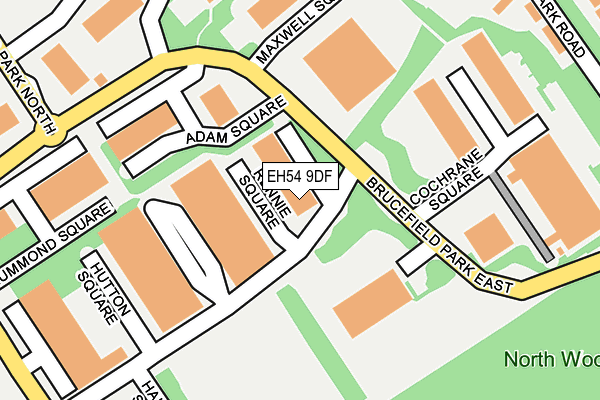 EH54 9DF map - OS OpenMap – Local (Ordnance Survey)