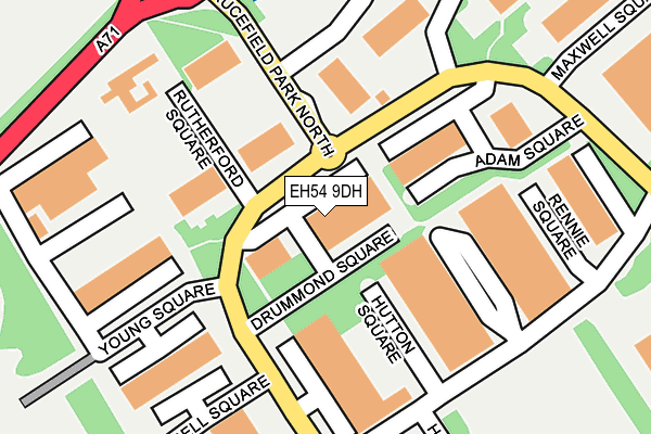 EH54 9DH map - OS OpenMap – Local (Ordnance Survey)