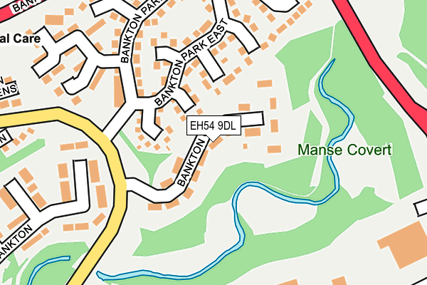 EH54 9DL map - OS OpenMap – Local (Ordnance Survey)