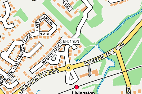 EH54 9DN map - OS OpenMap – Local (Ordnance Survey)