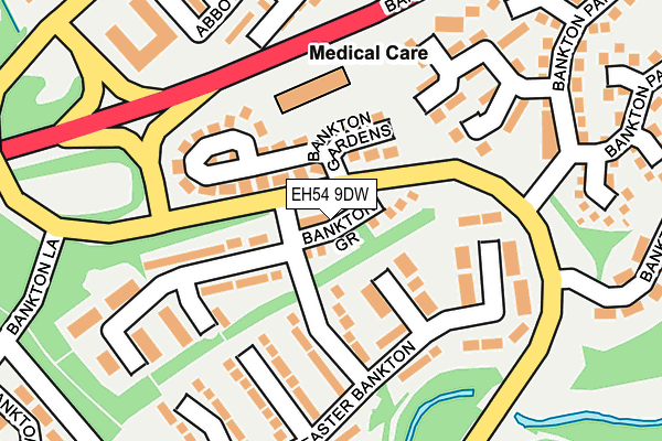 EH54 9DW map - OS OpenMap – Local (Ordnance Survey)