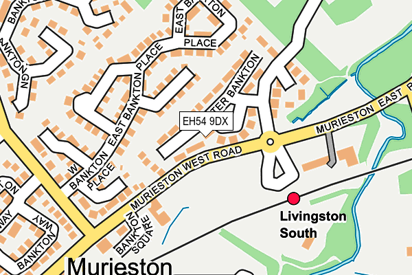 EH54 9DX map - OS OpenMap – Local (Ordnance Survey)