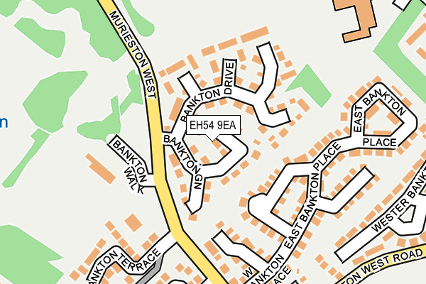 EH54 9EA map - OS OpenMap – Local (Ordnance Survey)