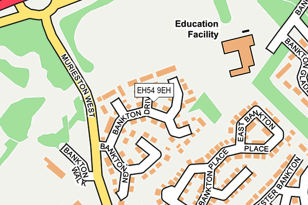 EH54 9EH map - OS OpenMap – Local (Ordnance Survey)