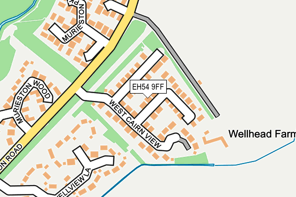 EH54 9FF map - OS OpenMap – Local (Ordnance Survey)