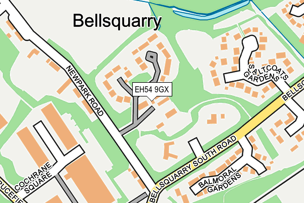 EH54 9GX map - OS OpenMap – Local (Ordnance Survey)