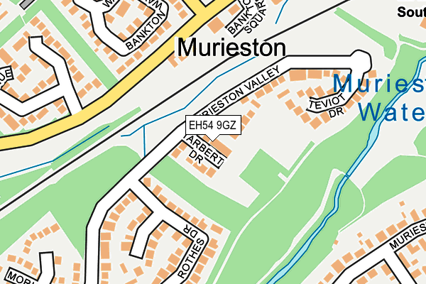 EH54 9GZ map - OS OpenMap – Local (Ordnance Survey)