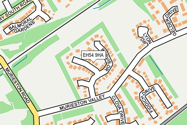 EH54 9HA map - OS OpenMap – Local (Ordnance Survey)