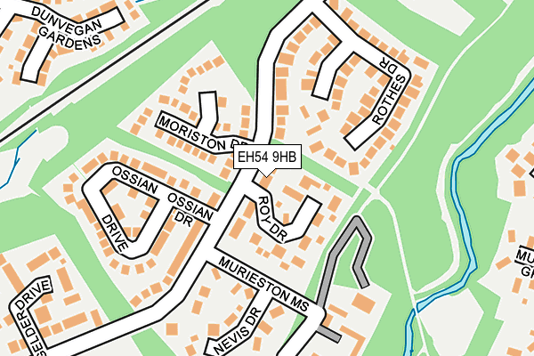 EH54 9HB map - OS OpenMap – Local (Ordnance Survey)