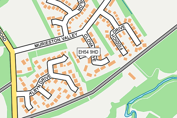 EH54 9HD map - OS OpenMap – Local (Ordnance Survey)