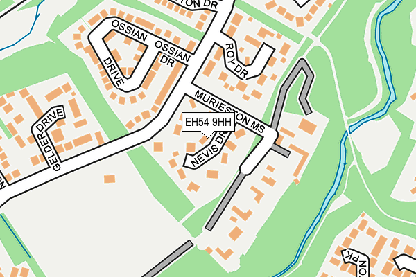 EH54 9HH map - OS OpenMap – Local (Ordnance Survey)