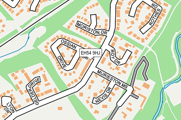 EH54 9HJ map - OS OpenMap – Local (Ordnance Survey)