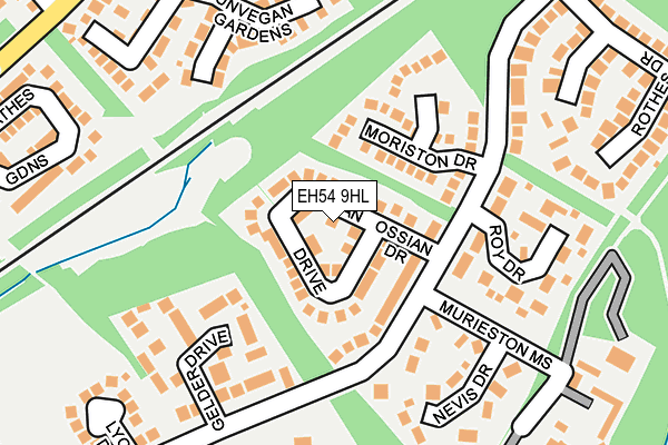 EH54 9HL map - OS OpenMap – Local (Ordnance Survey)