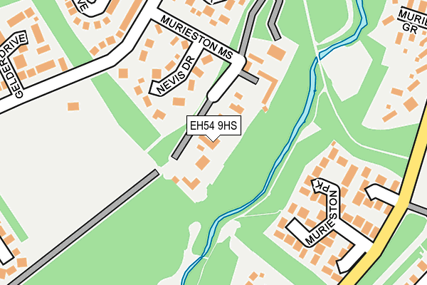 EH54 9HS map - OS OpenMap – Local (Ordnance Survey)