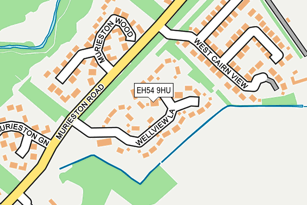 EH54 9HU map - OS OpenMap – Local (Ordnance Survey)