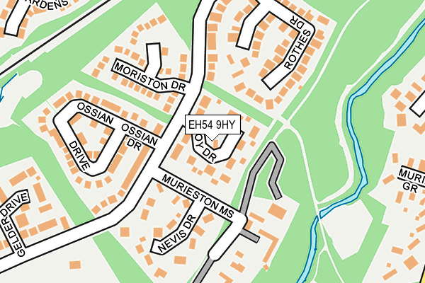 EH54 9HY map - OS OpenMap – Local (Ordnance Survey)