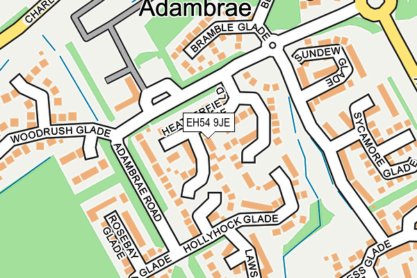 EH54 9JE map - OS OpenMap – Local (Ordnance Survey)