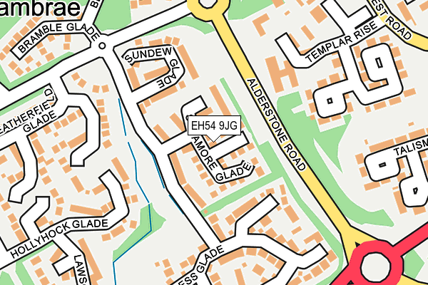 EH54 9JG map - OS OpenMap – Local (Ordnance Survey)