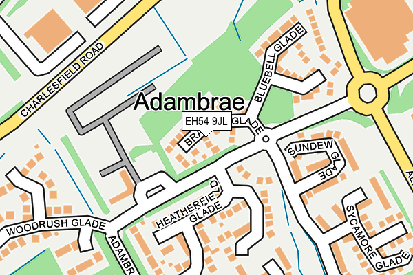 EH54 9JL map - OS OpenMap – Local (Ordnance Survey)