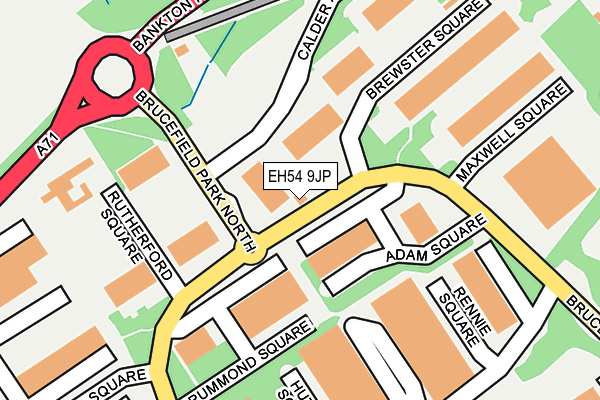 EH54 9JP map - OS OpenMap – Local (Ordnance Survey)