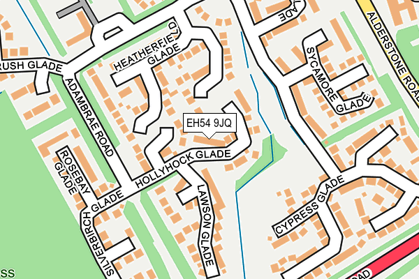 EH54 9JQ map - OS OpenMap – Local (Ordnance Survey)