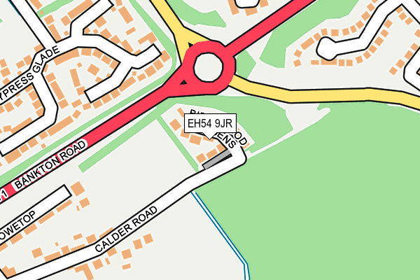 EH54 9JR map - OS OpenMap – Local (Ordnance Survey)