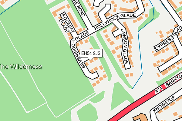 EH54 9JS map - OS OpenMap – Local (Ordnance Survey)