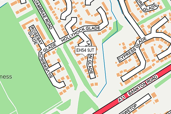 EH54 9JT map - OS OpenMap – Local (Ordnance Survey)