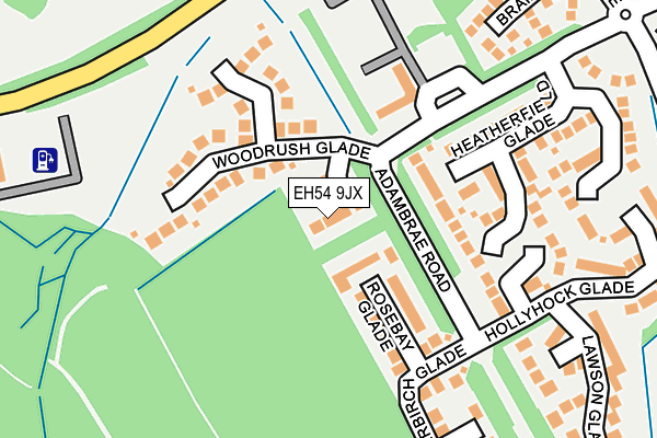 EH54 9JX map - OS OpenMap – Local (Ordnance Survey)