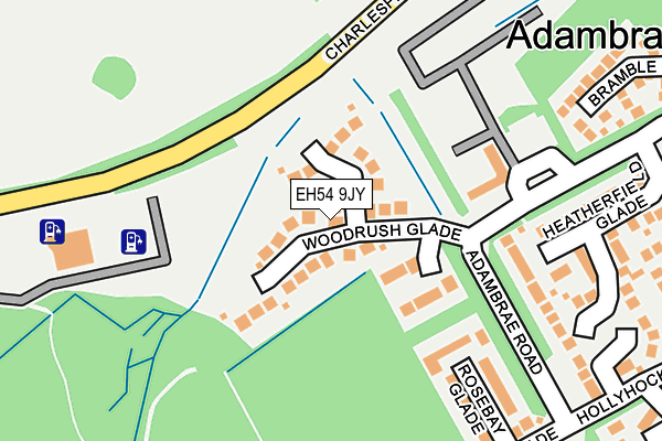 EH54 9JY map - OS OpenMap – Local (Ordnance Survey)