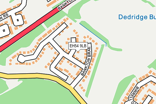 EH54 9LB map - OS OpenMap – Local (Ordnance Survey)