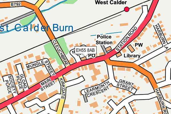 Map of WEST CALDER DENTAL CARE LTD at local scale