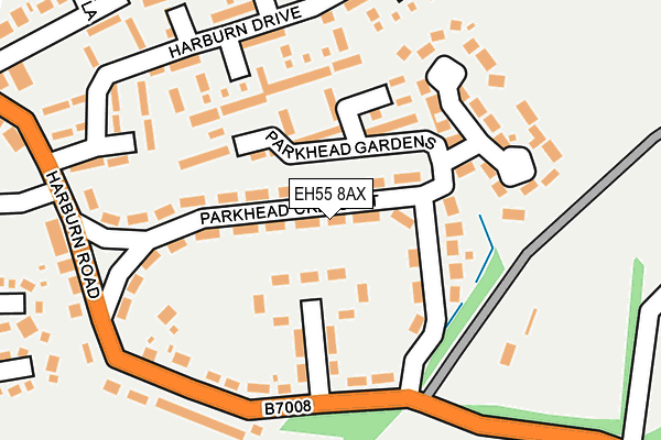 EH55 8AX map - OS OpenMap – Local (Ordnance Survey)