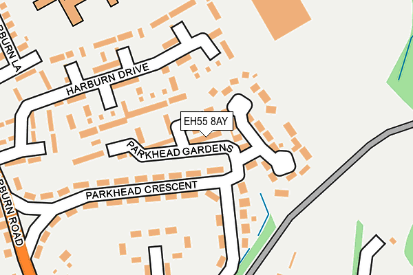 EH55 8AY map - OS OpenMap – Local (Ordnance Survey)