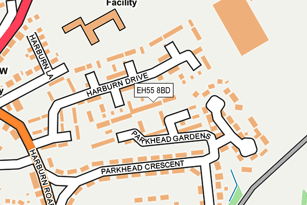 EH55 8BD map - OS OpenMap – Local (Ordnance Survey)