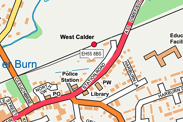 EH55 8BS map - OS OpenMap – Local (Ordnance Survey)