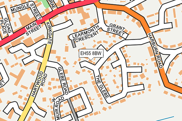 EH55 8BW map - OS OpenMap – Local (Ordnance Survey)