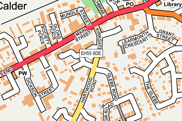 EH55 8DE map - OS OpenMap – Local (Ordnance Survey)