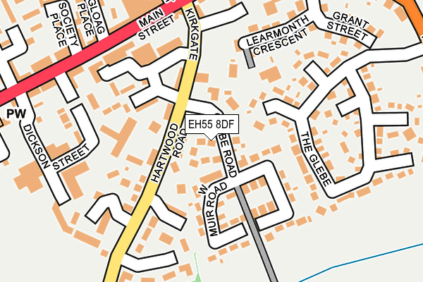 EH55 8DF map - OS OpenMap – Local (Ordnance Survey)