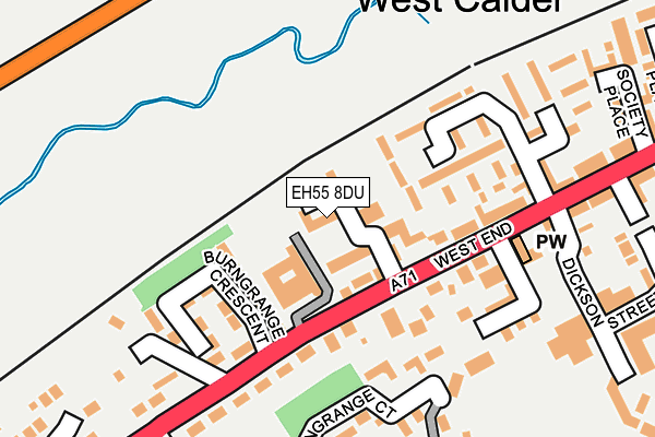 EH55 8DU map - OS OpenMap – Local (Ordnance Survey)