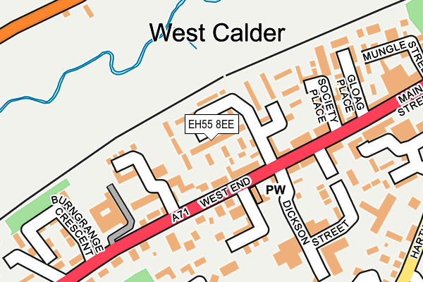 EH55 8EE map - OS OpenMap – Local (Ordnance Survey)