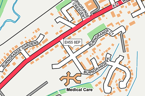 EH55 8EP map - OS OpenMap – Local (Ordnance Survey)